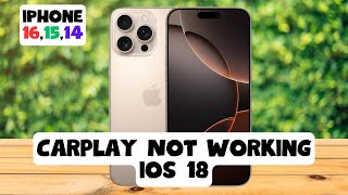 ios 18 iPhone 161514 How to Carplay Not Working  Fix carplay not connecting to iphone [upl. by Nnaycnan69]