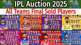 IPL 2025  All Team Final SquadIPL Team 2025 Players ListRCBCSKMIDCPBKSKKRGTSRHRRLSG [upl. by Lucilia445]