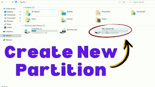 How to Create Partition in Windows 10 amp Windows 11 in 2024 [upl. by Ro46]