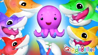 Baby Shark  Color Song  Nursery Rhymes for Kids  GiggleBellies [upl. by Adah]