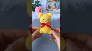 How to make teddy bear at home  Spanch se teddy bear kaise banaye easy teddy bear making shorts [upl. by Esau]