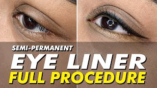 She got her eyeliner tattooed  Permanent makeup by Eye Design New york [upl. by Nanerb318]