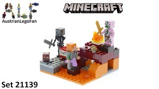 Lego Minecraft 21139 The Nether Fight  Lego Speed Build Review [upl. by Aan]