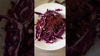 purple cabbage salad cooking deliciousvegan food vegetarian recipe vegetrian vegan [upl. by Trueman]