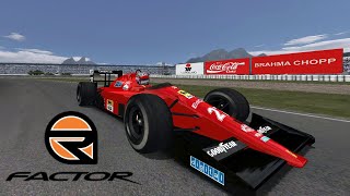 F1 1989 in rFactor  Autódromo de Jacarepaguá with X360 Controller [upl. by Chipman666]