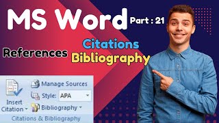 MS Word citations amp bibliography l citations bibliography manage source style reference ms word [upl. by Paluas]