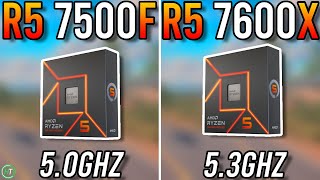 Ryzen 5 7500F vs Ryzen 5 7600X  1080p1440p4K [upl. by Zoi]