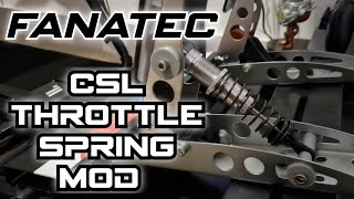 Fanatec CSL Throttle Spring Mod quotIt really worksquot [upl. by Nishom985]