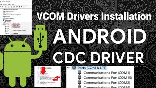 CDC AND VCOM Drivers Installation  How to install CDC and Vcom drivers in windows [upl. by Awahsoj]