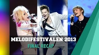 Melodifestivalen 2013  Final Recap [upl. by Redmond]