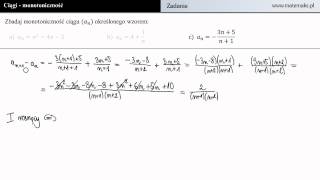 Zbadaj monotoniczność ciągu  Zadanie 1c [upl. by Imas]