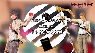 Anime Characters React to Light Yagami  Death Note  7 [upl. by Sergius]