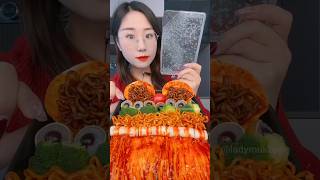 dessert spaghetti  mukbang asmr [upl. by Garzon]