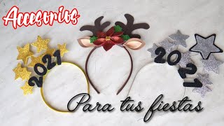 Ideas para hacer diademas o vinchas de Navidad y Año nuevo Sembrando Creatividad [upl. by Kayla588]