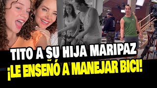 AL FONDO HAY SITIO TITO LE ENSEÑÓ A MANEJAR BICICLETA A SU HIJA MARIPAZ [upl. by Refinaj]