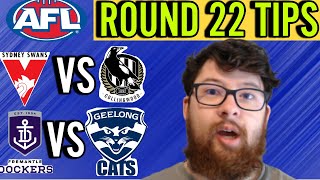 AFL ROUND 22 TIPS  PREDICTIONS [upl. by Ahsoek]