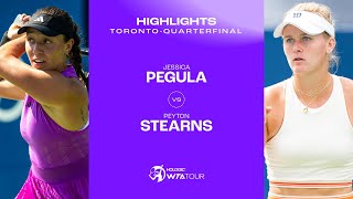 Jessica Pegula vs Peyton Stearns  2024 Toronto Quarterfinal  WTA Match Highlights [upl. by Laro]