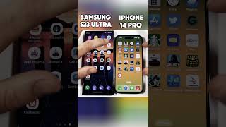 Samsung S23 Ultra vs iPhone 14 Pro Speed Test ⚡Who’s the Real Speed King 👑🚀shortsviralvideo [upl. by Adoh]