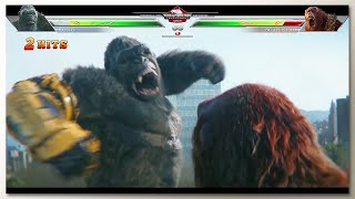 Godzilla amp Kong vs Scar King with Healthbars  GxK 2 TNE Trailer   Concept Game UI 5 [upl. by Ecniuq312]