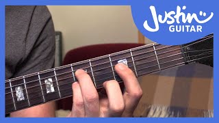 10 Basic Jazz Chords  Guitar Tutorials  JustinGuitar JA001 [upl. by Mcripley]