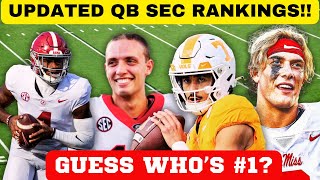 UPDATED SEC QB RANKINGS TENNESSEE FOOTBALLSEC FOOTBALL TEXAS AampM FOOTBALL GEORGIA FOOTBALL [upl. by Swayder223]