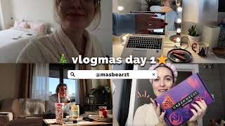 Vlogmas 1 ⭐️🎄 teletrabajo maquillaje nuevo house decor [upl. by Ronal]