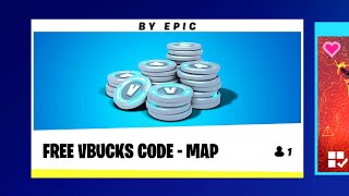 SECRET FREE VBUCKS CODE MAP in Fortnite [upl. by Naic]