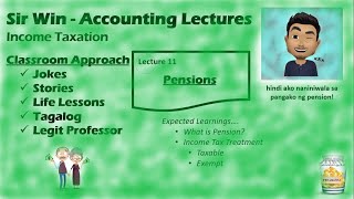 Lecture 11 Pensions Gross Income Income Taxation [upl. by Onitnelav6]