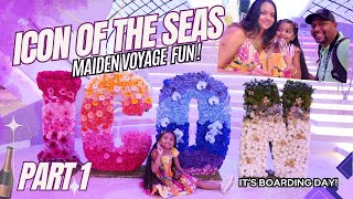 BOARDING ICON OF THE SEAS MAIDEN VOYAGE PART 1 [upl. by Jamila]