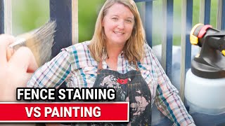 Fence Staining vs Painting  Ace Hardware [upl. by Savinirs]