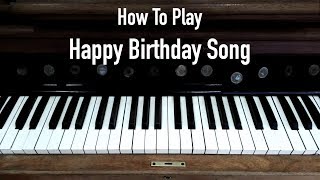 Happy Birthday on piano  Learn with Notation [upl. by Aitnas]