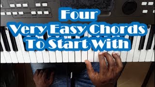 Four Very Easy Piano Chords That Every Beginner Should Start With  Basic Chords [upl. by Kingsly287]