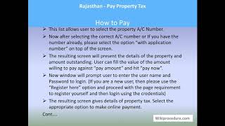 Rajasthan  Pay Property Tax [upl. by Ditmore]