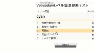 weblio語彙力診断 レベル30 全知全能 48秒 [upl. by Enyala]