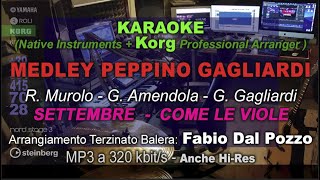 461 Medley Peppino Gagliardi KARAOKE Dancing Version Settembre Come le viole DEMO con antiplagio [upl. by Haag]