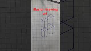 💥 Illusion Art Graph Paper Drawing 💥 3dart youtubeshorts 3dillusion puzzle opticalillusion [upl. by Iives]