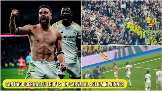 Dani Carvajal 99th min winner against Almeria Santiago Bernabéu Erupts  Real Madrid vs Almeria [upl. by Nangem]