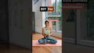 Upper back stiffness hunch back  posture correction technique diy yoga viralshort ytshorts [upl. by Aloeda]