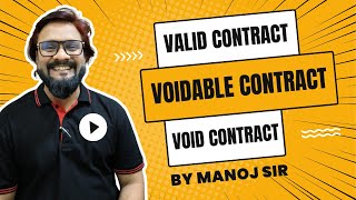 Understanding Valid Void and Voidable Contracts  CA amp CS Concept Explained [upl. by Trebloc]