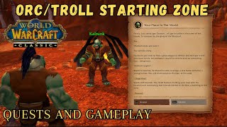 Wow Classic Starting Zone Orc and Troll 15 Feel it  Pick Your Race and Class  Quests and Gameplay [upl. by Elynad849]