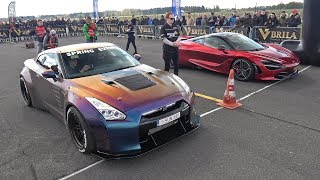 McLaren 720S vs LibertyWalk Nissan GTR R35 Widebody  DRAG RACE [upl. by Yehs]