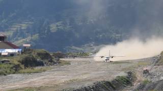 takeoff from one of the most difficult airportJuphal airport Dolpa Nepal [upl. by Missi]