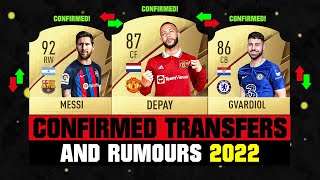 FIFA 22  NEW CONFIRMED TRANSFERS amp RUMOURS 🤪🔥 ft Depay Messi Gvardiol etc [upl. by Annais]