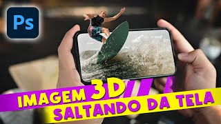 Imagem 3D saltando da tela do celular [upl. by Nahsaj574]