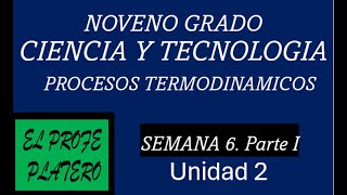 SEMANA 6 NOVENO GRADO CIENCIA Y TECNOLOGÍA PROCESOS TERMODINÁMICOS PARTE I [upl. by Chaffin]