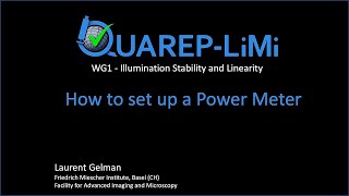 How to set up a Power Meter for Illumination Intensity Measurement on a Light Microscope [upl. by Hiltner]