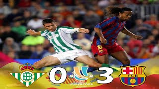 Supercopa de Espana 2005  FC Barcelona vs Real Betis  Extended Goals amp Highlights [upl. by Liahkim]