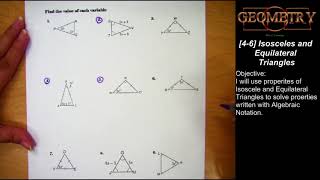 46 Isosceles amp Equilateral Triangle [upl. by Llebasi]