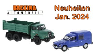 Brekina Modellauto Neuheiten Januar 2024 [upl. by Marabelle]