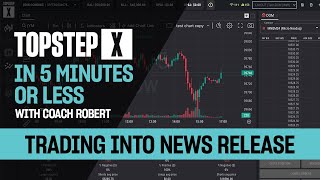 TopstepX  5 Mins or Less  Trading into News Release [upl. by Whit]